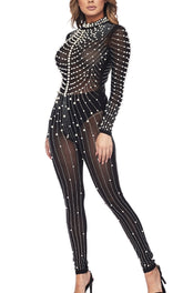 Show me off Pearl & Rhinestone Jumpsuit